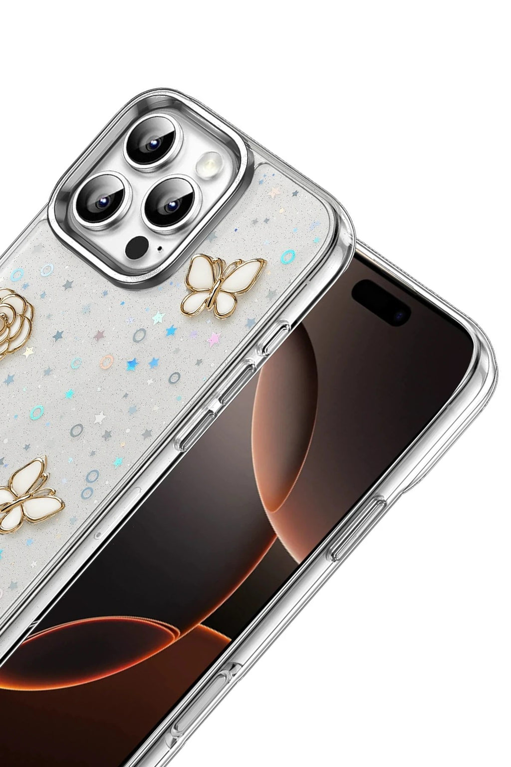 Mey İthalat® iPhone 16E Fiyonk Desenli Kapak - Desen 2