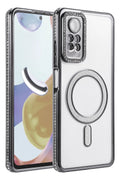 Mey İthalat® Redmi Note 12 Pro 4G Joke Simli Magneticsafe Kılıf - Siyah
