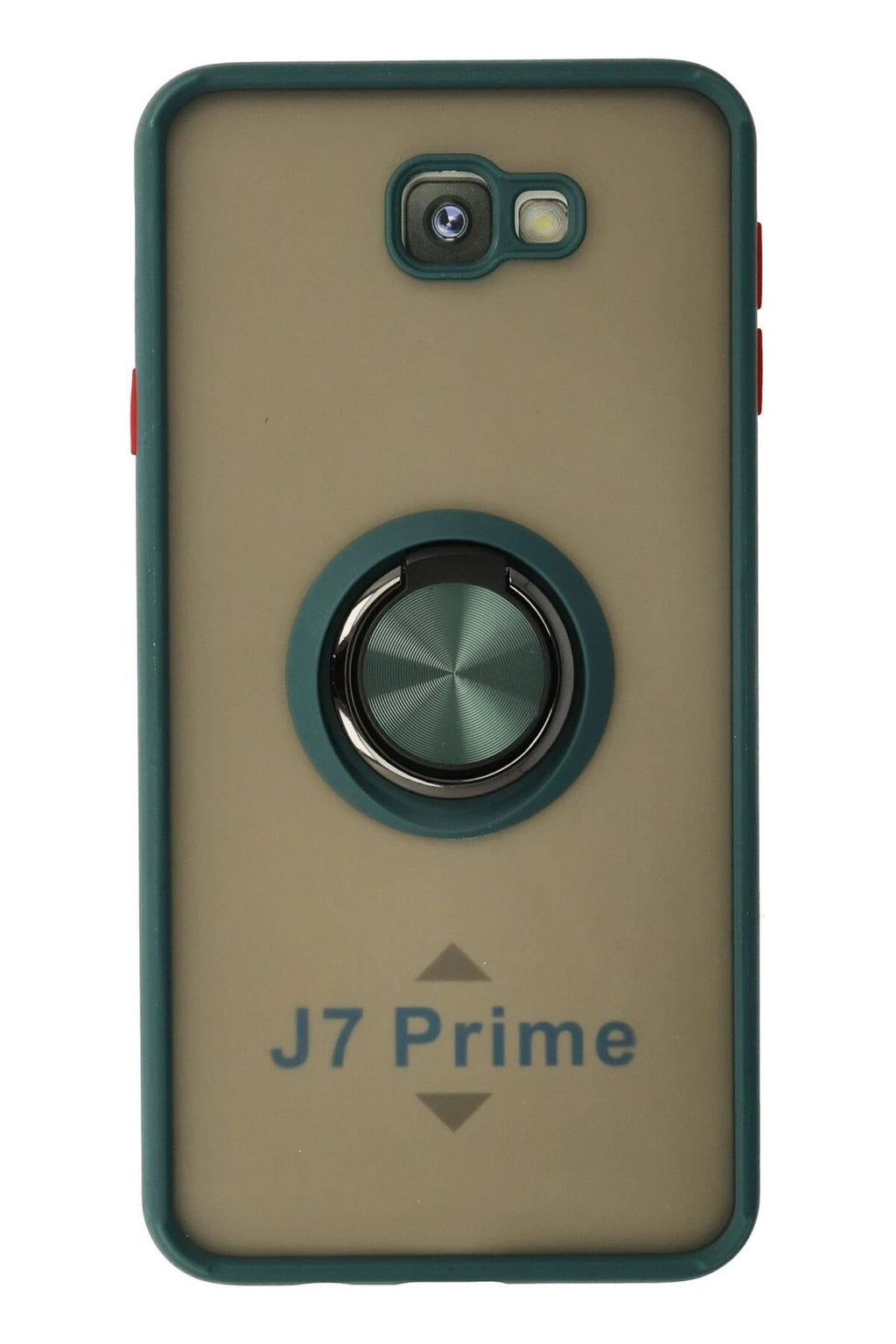 Mey İthalat® Samsung Galaxy J7 Prime Kılıf Montreal Yüzüklü Silikon Kapak - Yeşil