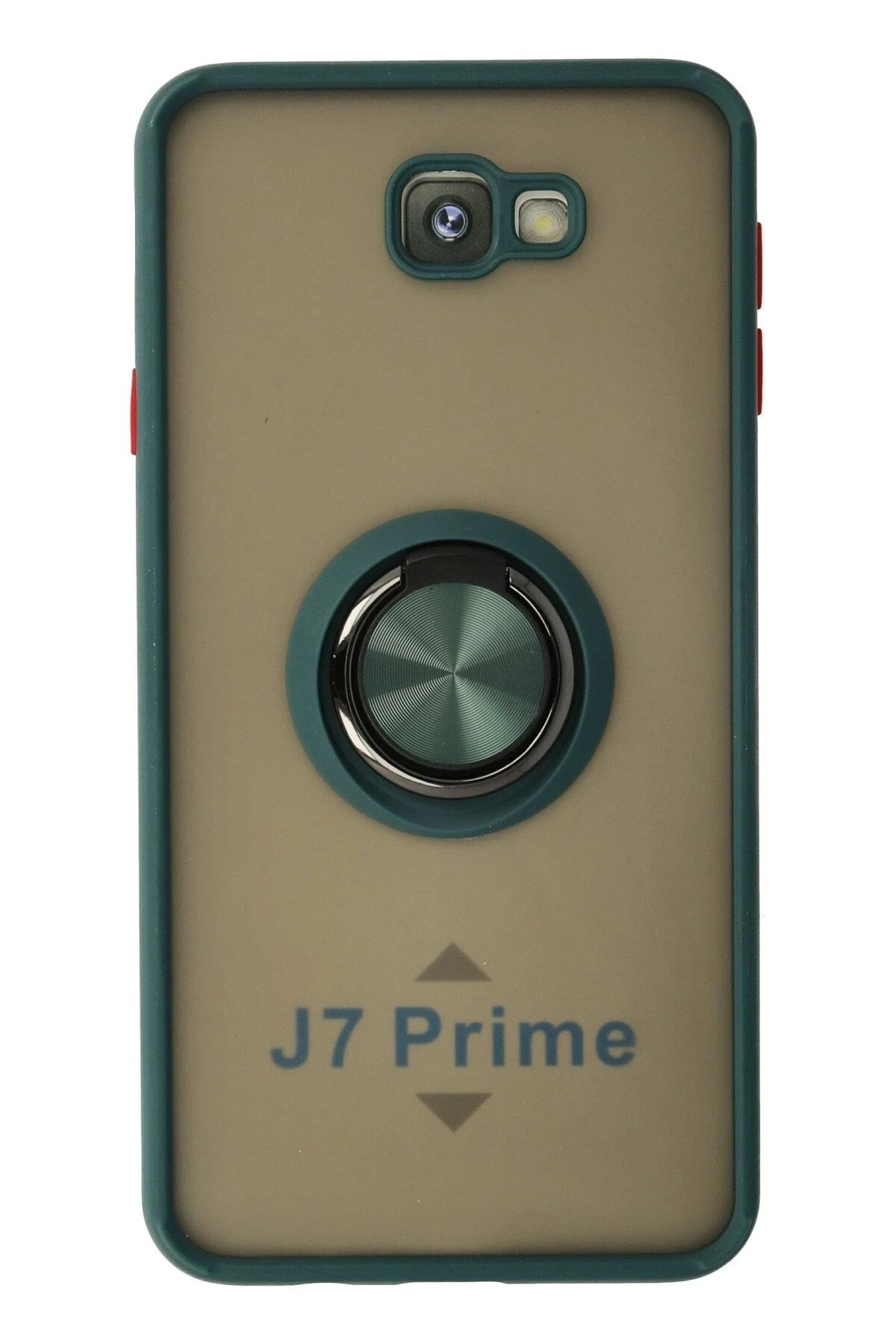 Mey İthalat® Samsung Galaxy J7 Prime Kılıf Montreal Yüzüklü Silikon Kapak - Yeşil