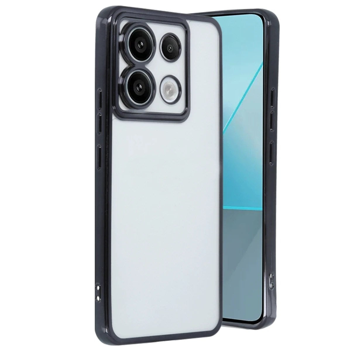 Mey İthalat® Redmi Note 13 Pro 4G Kılıf Lensli Silikon - Siyah