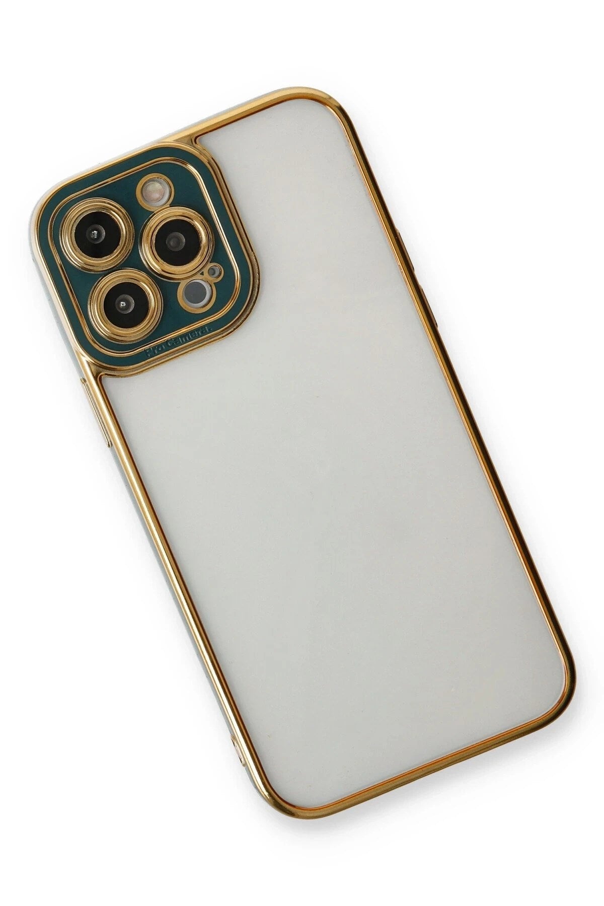 Mey İthalat® iPhone 13 Pro Kılıf Liva Lens Silikon - Yeşil