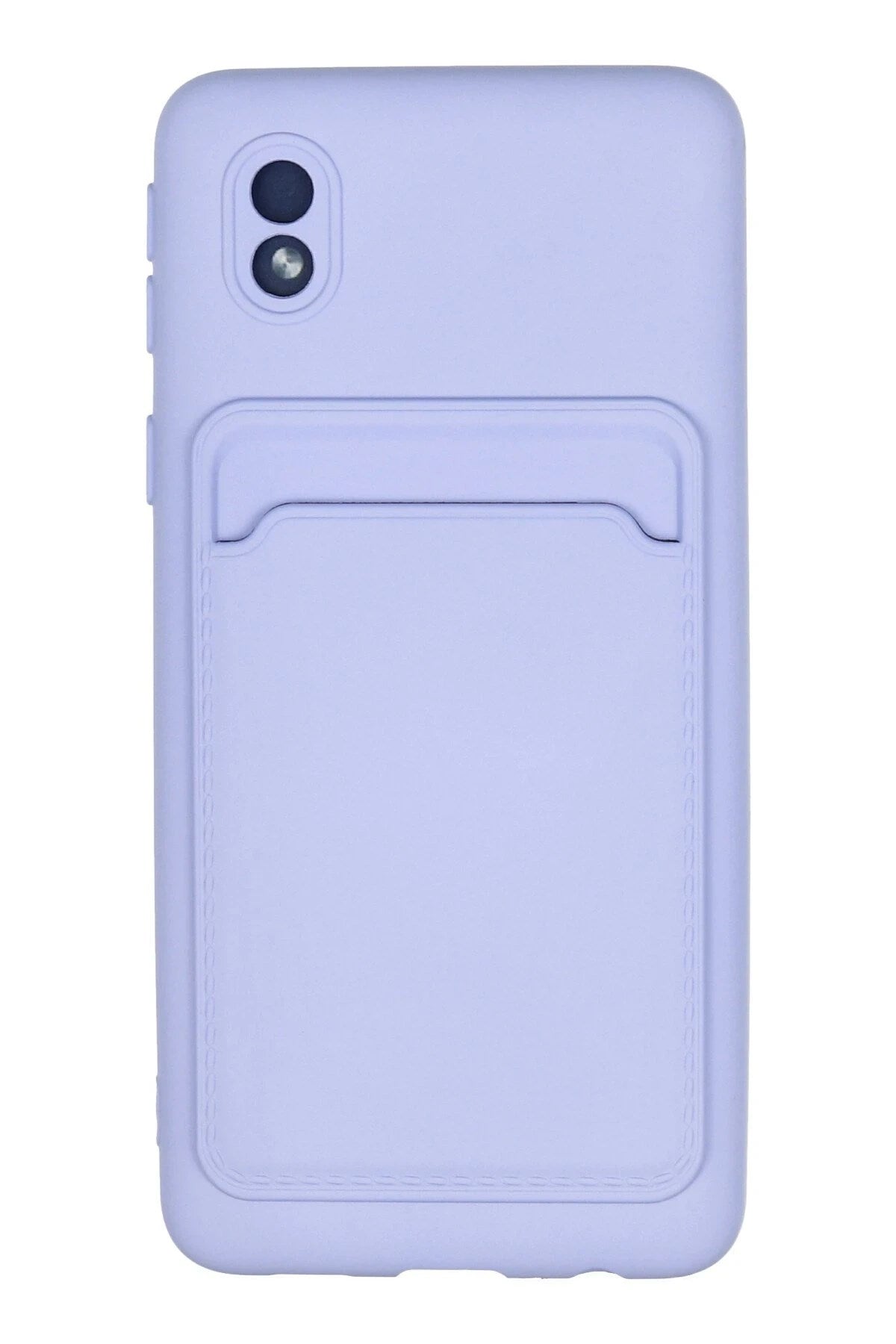 Mey İthalat® Samsung Galaxy A01 Core Kılıf Kelvin Kartvizitli Silikon - Lila