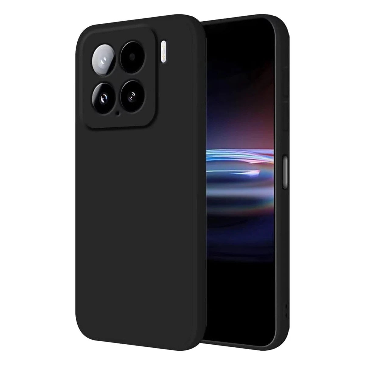 Mey İthalat® Mi 15 Kılıf Nano içi Kadife Silikon - Siyah