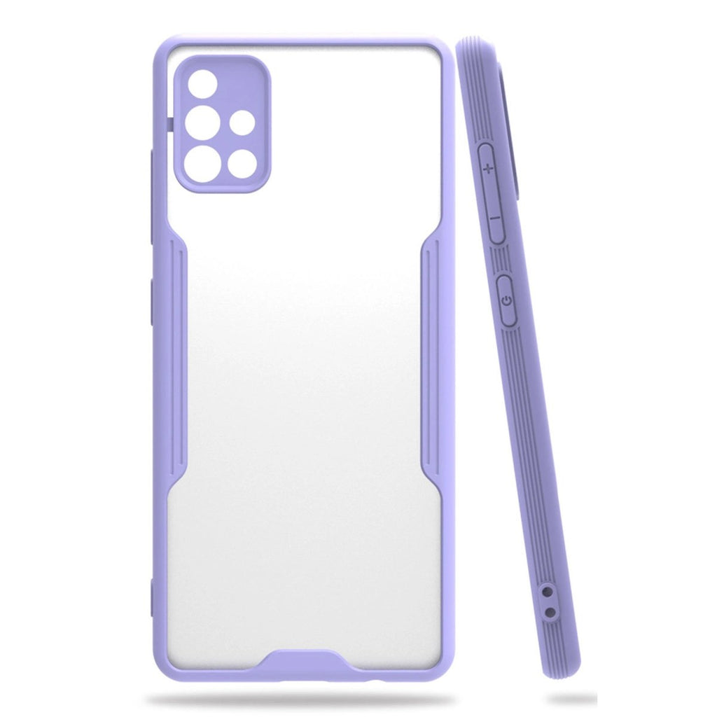 Mey İthalat® Samsung Galaxy A71 Kılıf Platin Silikon - Lila
