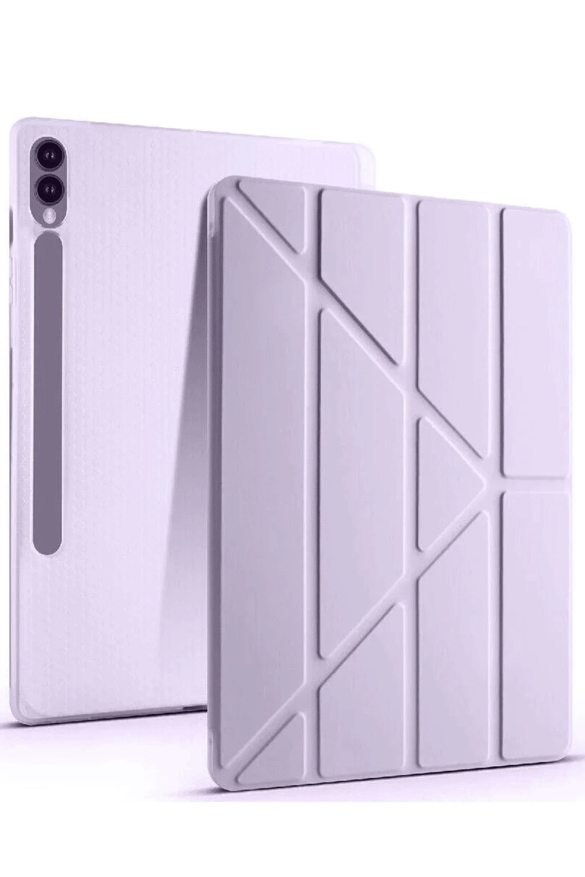 Mey İthalat® Samsung Galaxy X610 Tab S9 FE Plus 12.4 Kılıf Kalemlikli Mars Tablet Kılıfı - Lila