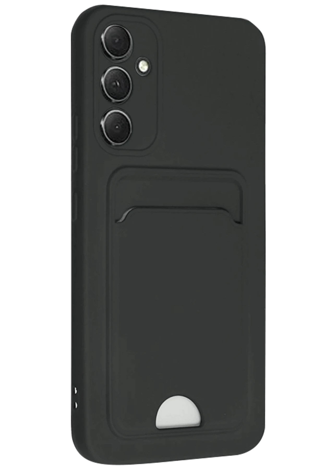 Mey İthalat® Samsung Galaxy A16 5G Kılıf Kelvin Kartvizitli Silikon - Siyah