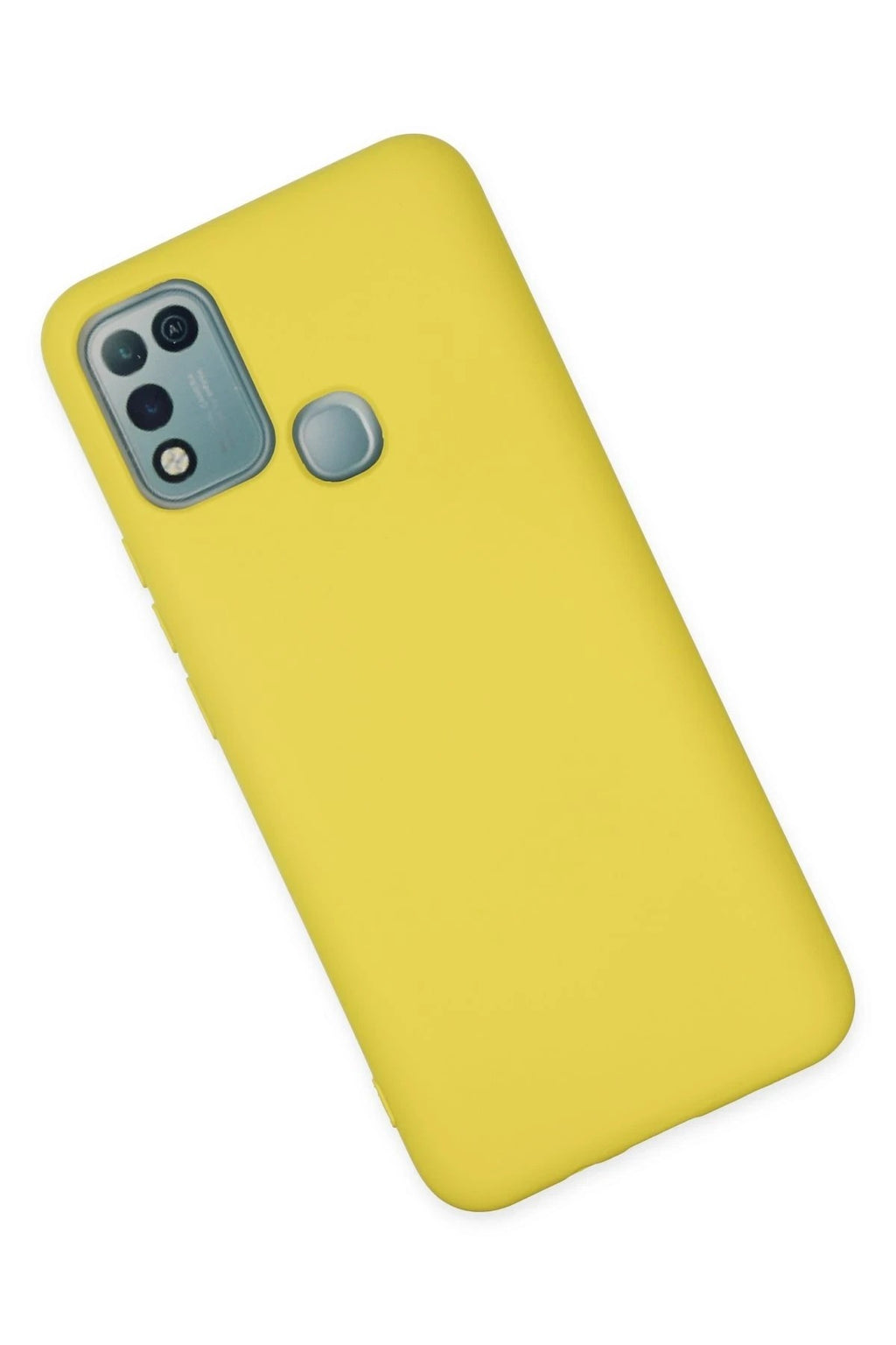 Mey İthalat® İnfinix Hot 10 Play Kılıf Nano içi Kadife Silikon - Sarı