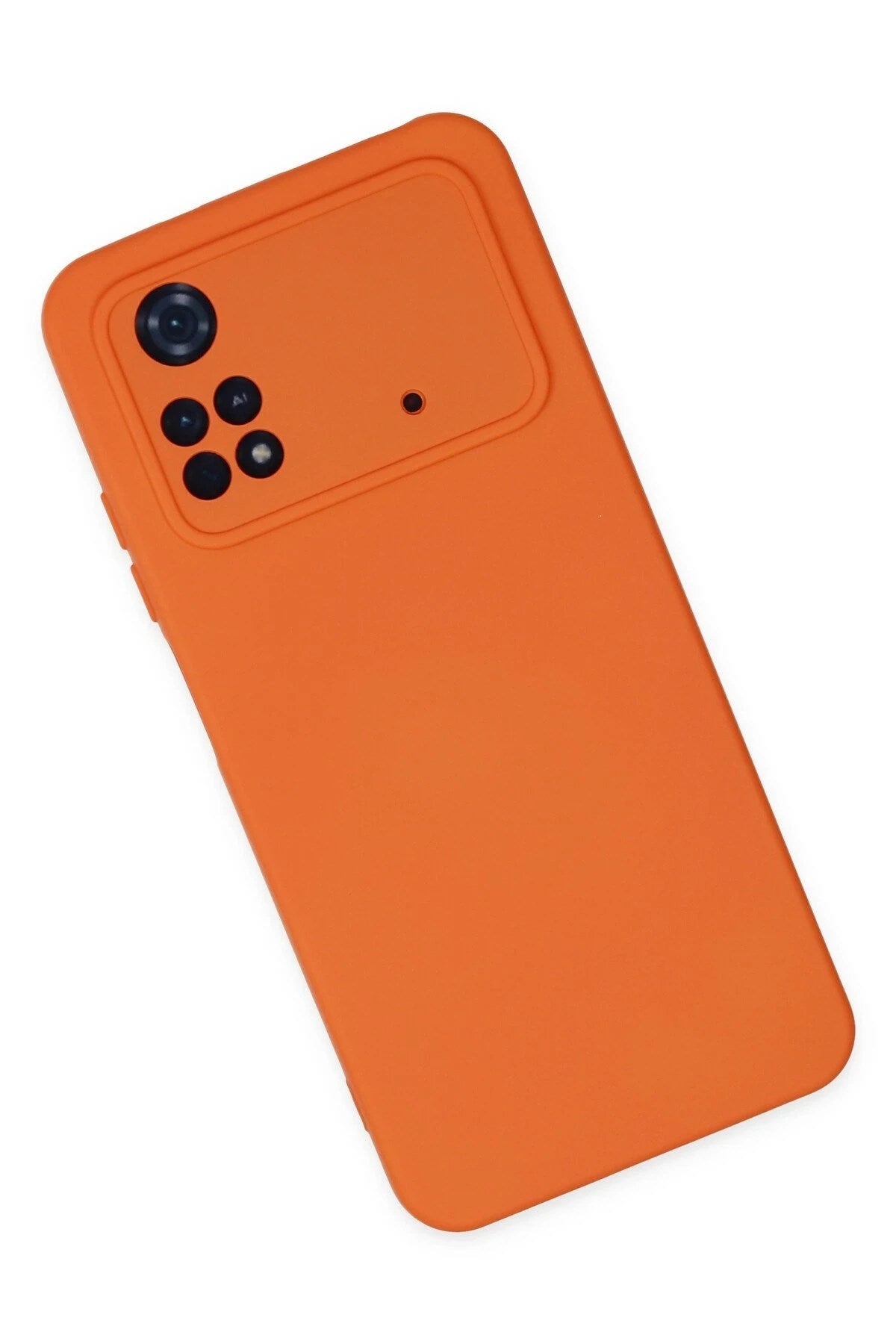 Mey İthalat® Poco M4 Pro 4G Kılıf Nano içi Kadife Silikon - Turuncu