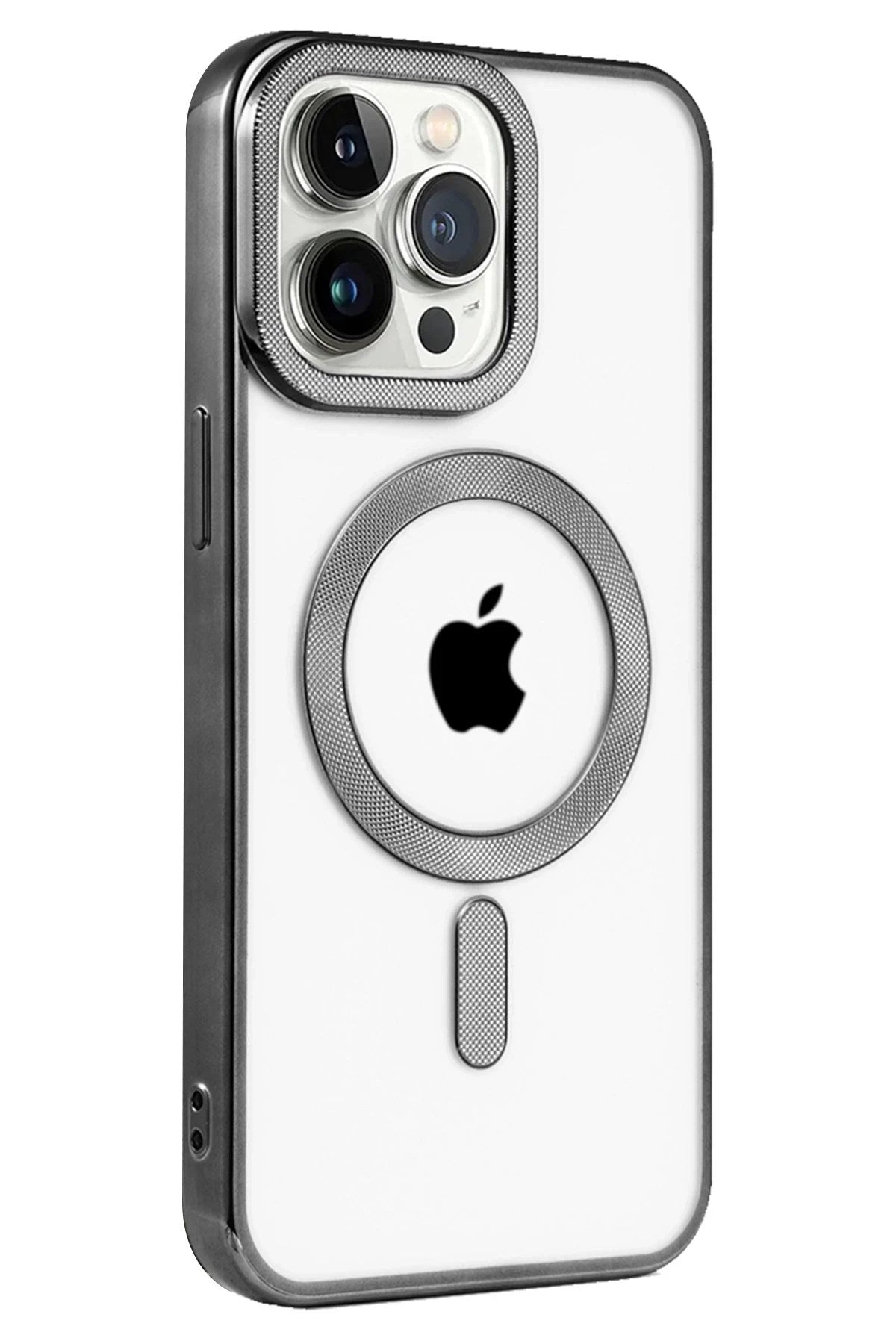 Mey İthalat® iPhone 15 Pro Max Kılıf Kronos Magsafe Kapak - Siyah