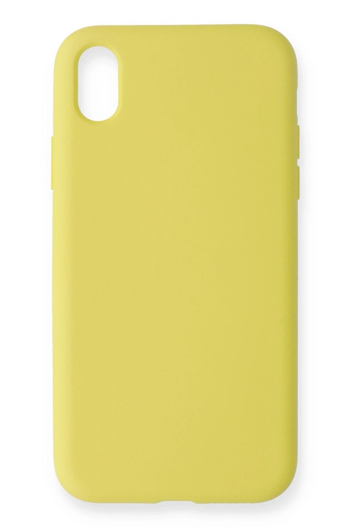Mey İthalat® iPhone XR Kılıf Nano içi Kadife Silikon - Sarı