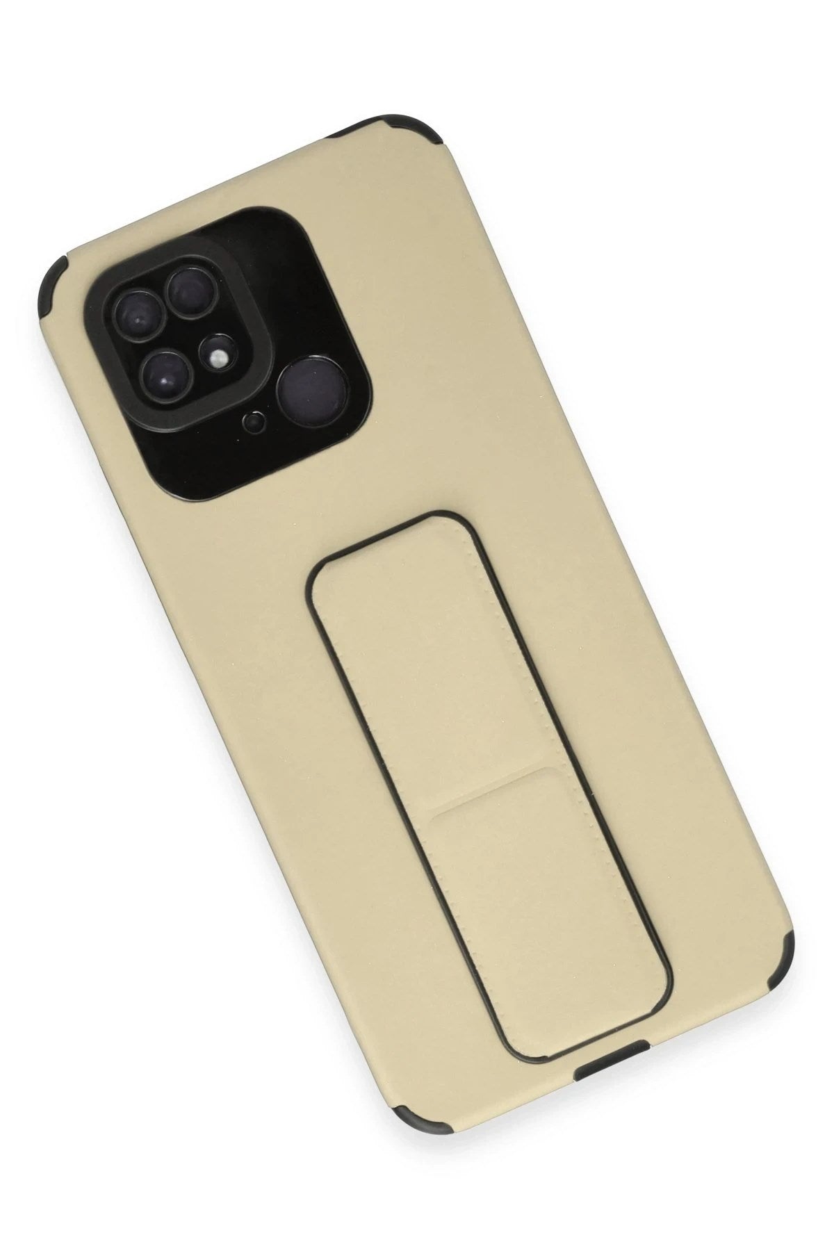 Mey İthalat® Redmi 10C Kılıf Mega Standlı Silikon - Gold