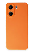 Mey İthalat® Redmi 13C Kılıf Nano içi Kadife Silikon - Turuncu