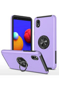 Mey İthalat® Samsung Galaxy A01 Core Kılıf Elit Yüzüklü Kapak - Mor
