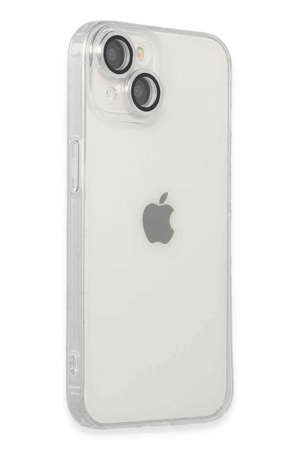 Mey İthalat® iPhone 14 Kılıf Luko Lens Silikon - Gümüş