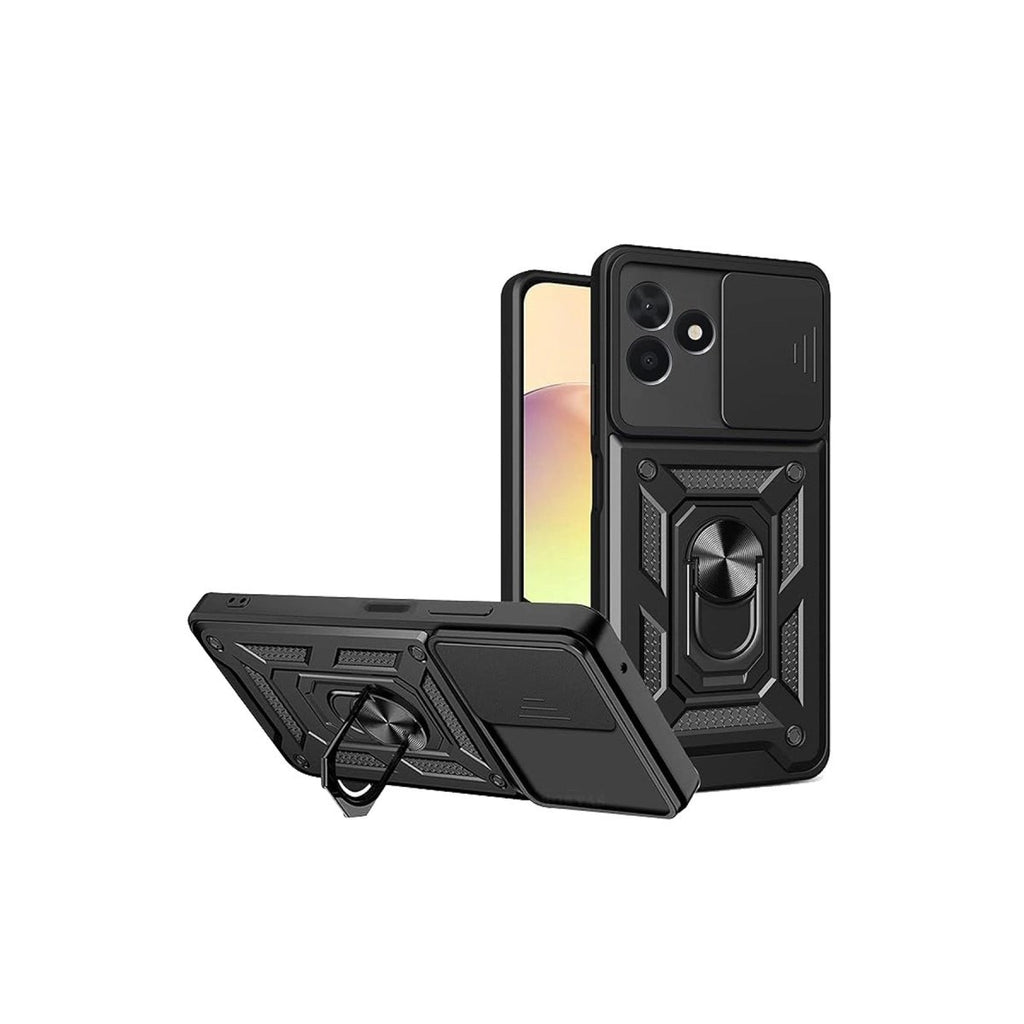 Mey İthalat® Realme C53 Kılıf Pars Lens Yüzüklü Silikon - Siyah