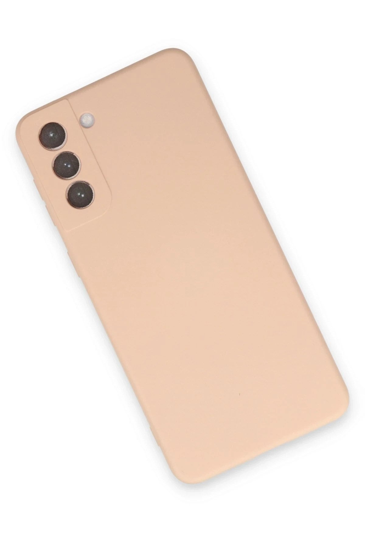 Mey İthalat® Samsung Galaxy S21 Plus Kılıf Nano içi Kadife Silikon - Pudra