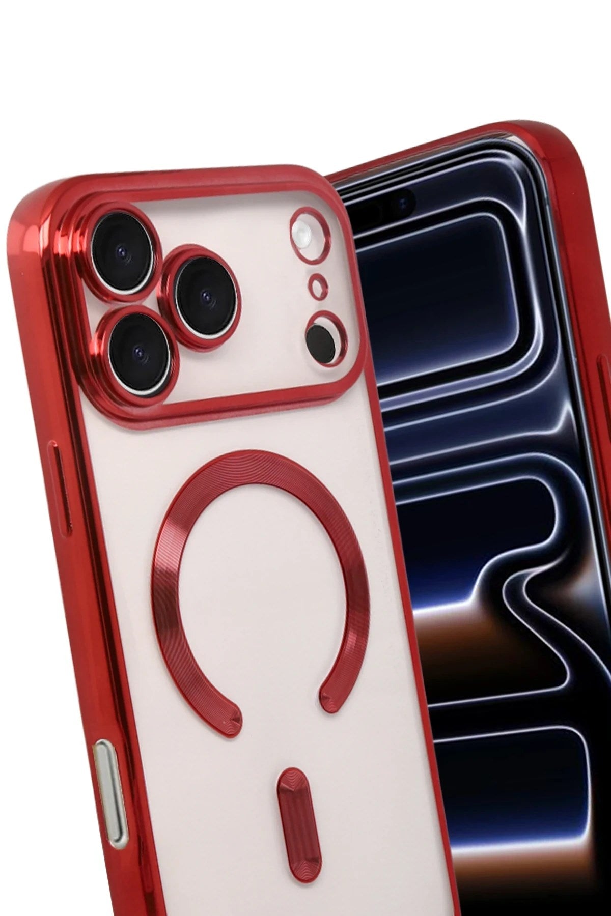 Mey İthalat® iPhone 17 Pro Max Kross Magneticsafe Kapak - Kırmızı