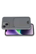 Mey İthalat® iPhone 14 Kılıf Kelvin Kartvizitli Silikon - Gri