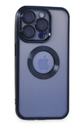 Mey İthalat® iPhone 15 Pro Max Kılıf Slot Silikon - Lacivert