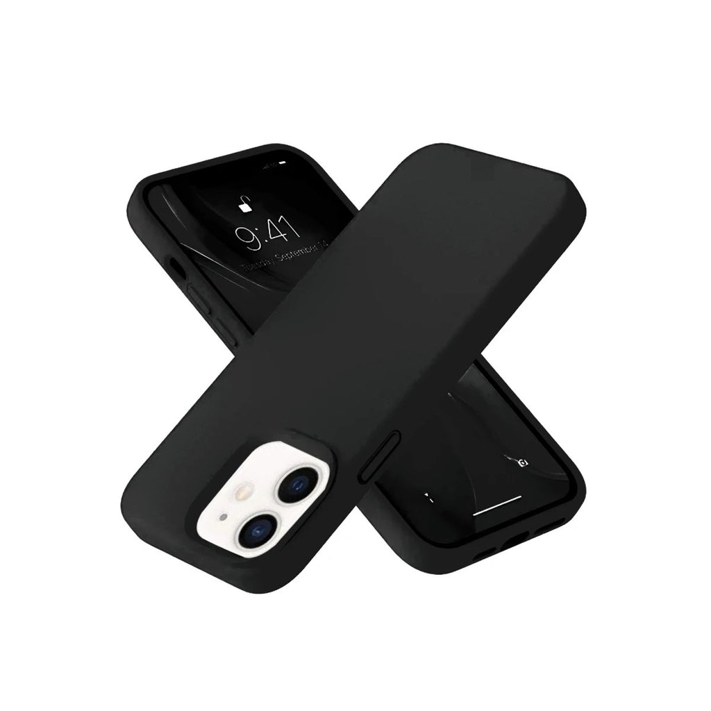 Mey İthalat® iPhone 12 Kılıf Nano içi Kadife Silikon- Siyah