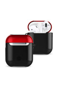 Mey İthalat® Airpods 2 (2.nesil) 3in1 Kılıf - Siyah-Kırmızı