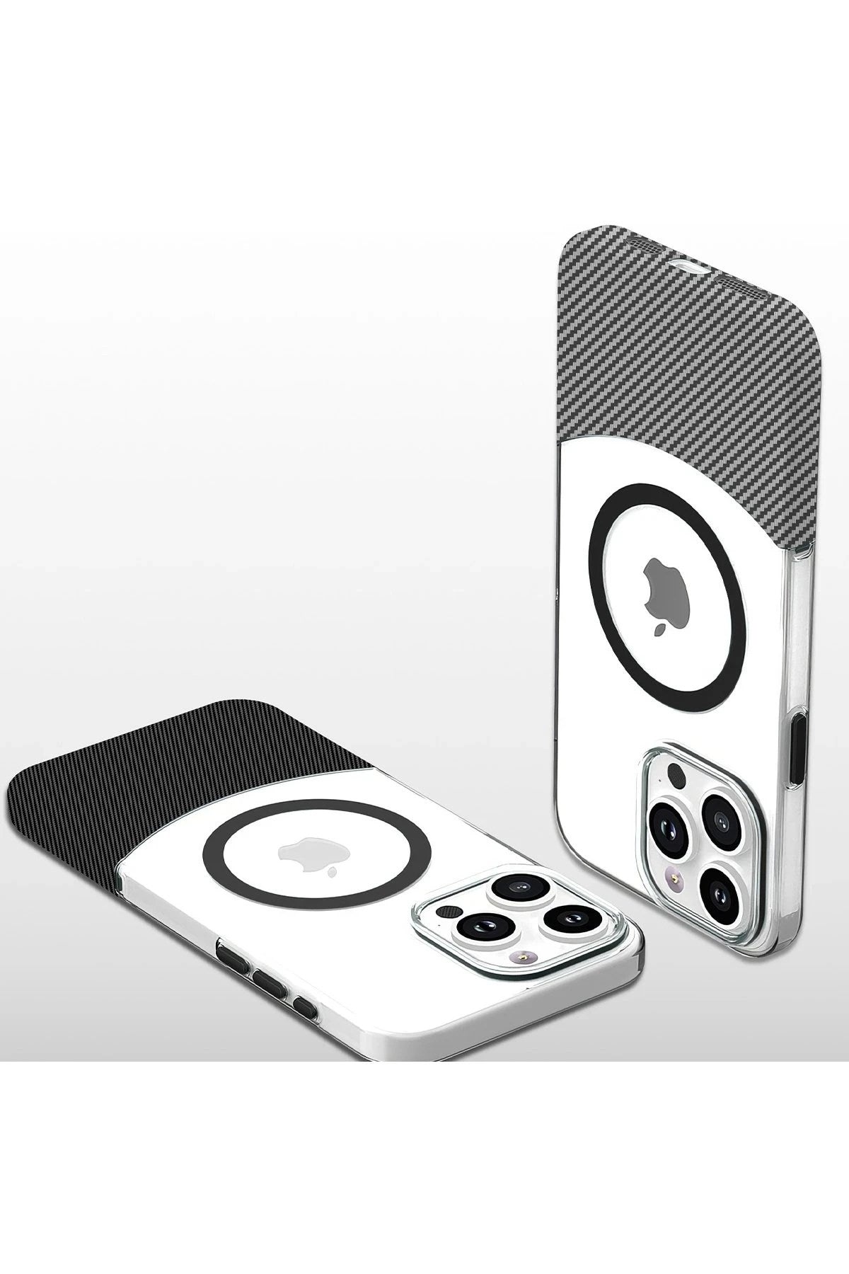 Mey İthalat® iPhone 16 Plus Carbon Puzzle Magsafe Kapak - Siyah