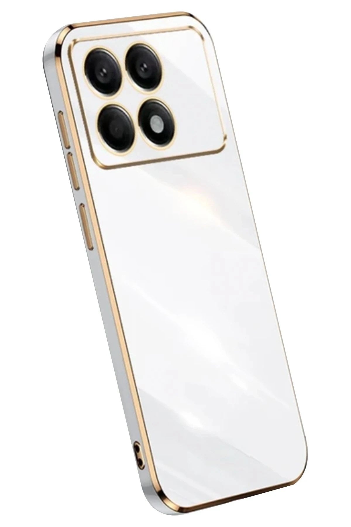 Mey İthalat® Poco X6 Pro Kılıf Volet Silikon - Beyaz
