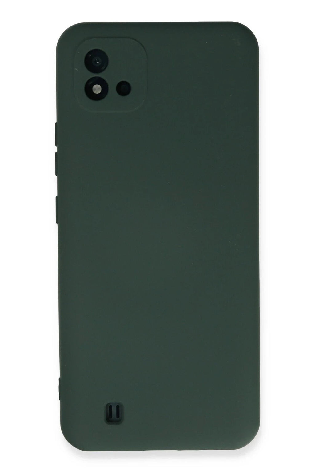 Mey İthalat® Realme C11 2021 Kılıf Nano içi Kadife Silikon - Koyu Yeşil