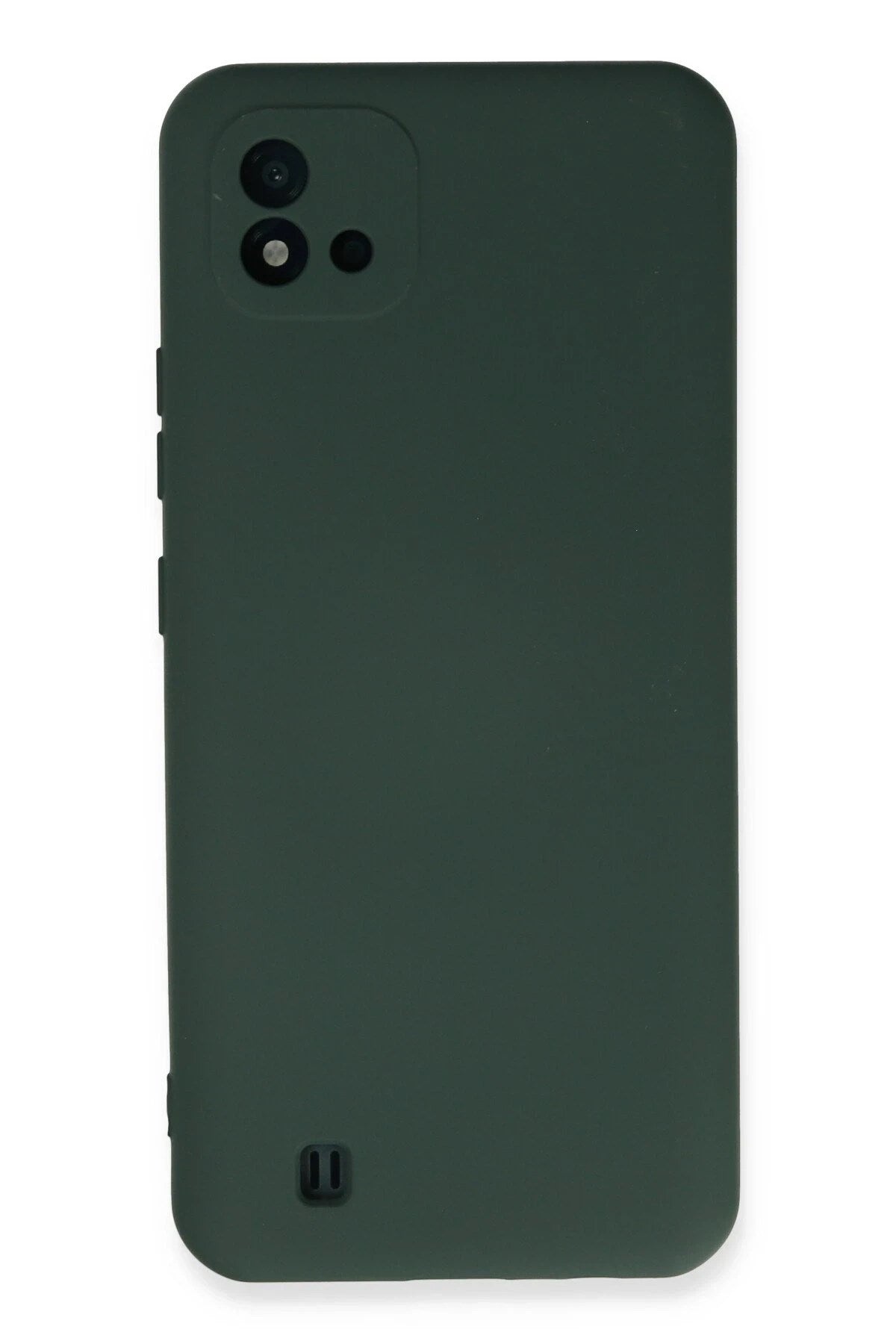 Mey İthalat® Realme C11 2021 Kılıf Nano içi Kadife Silikon - Koyu Yeşil