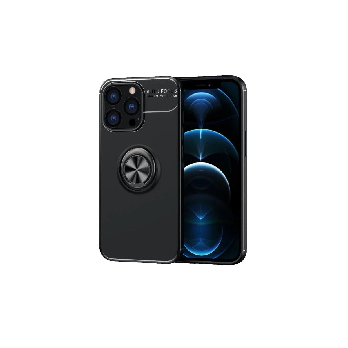 Mey İthalat® iPhone 13 Pro Max Kılıf Range Yüzüklü Silikon - Siyah