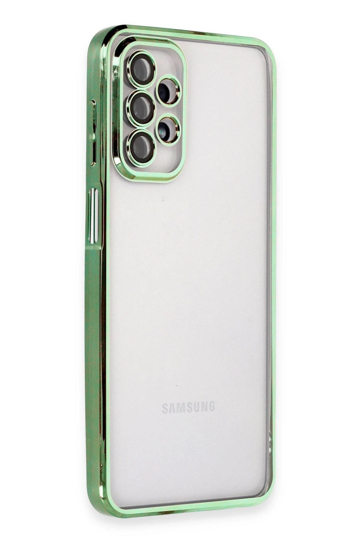 Mey İthalat® Samsung Galaxy A23 4G Kılıf Lensli Silikon - Yeşil