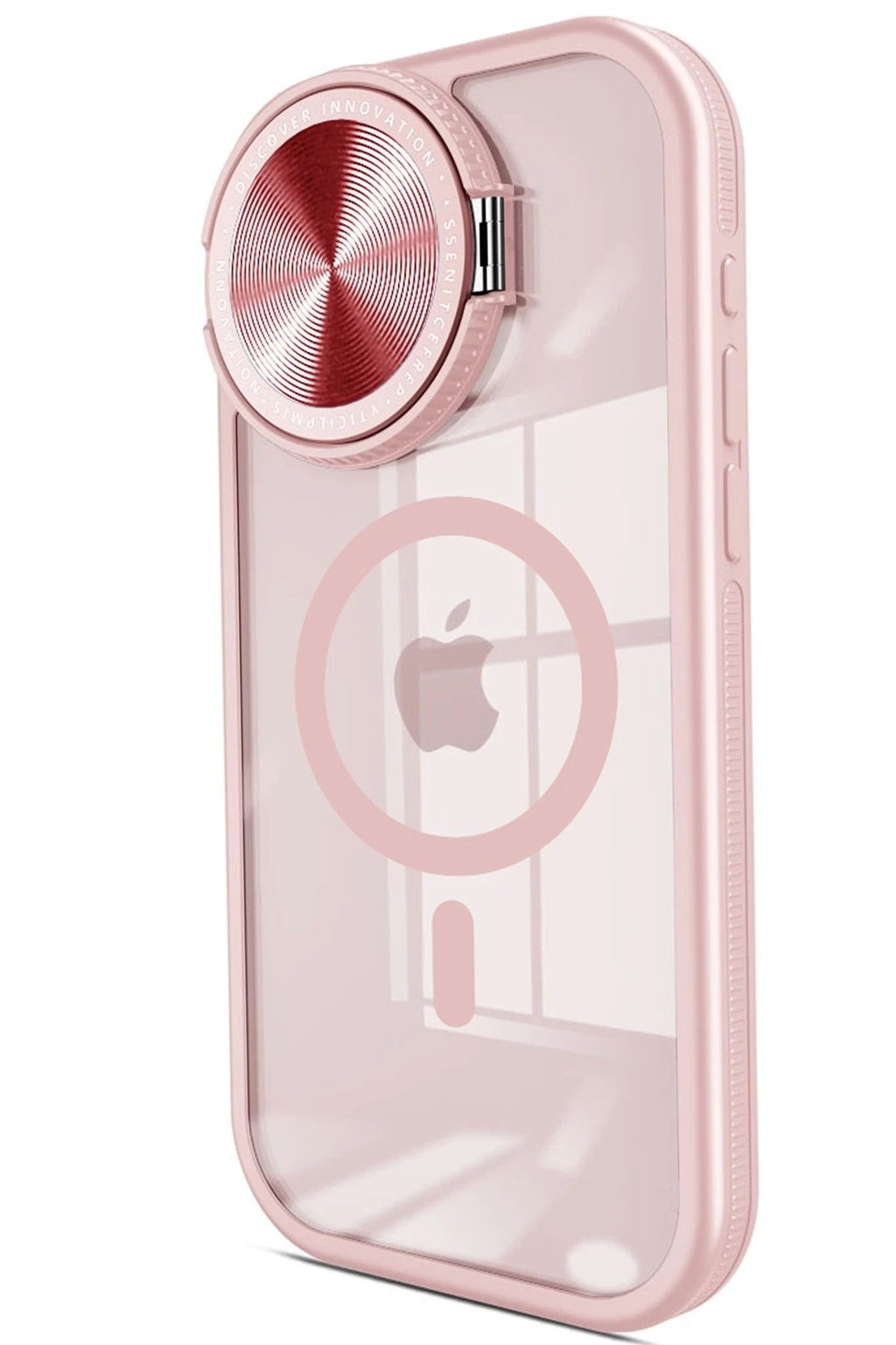 Mey İthalat® iPhone 14 Pro Max Kılıf Teleskop Lens Magsafe Silikon Kapak - Pembe