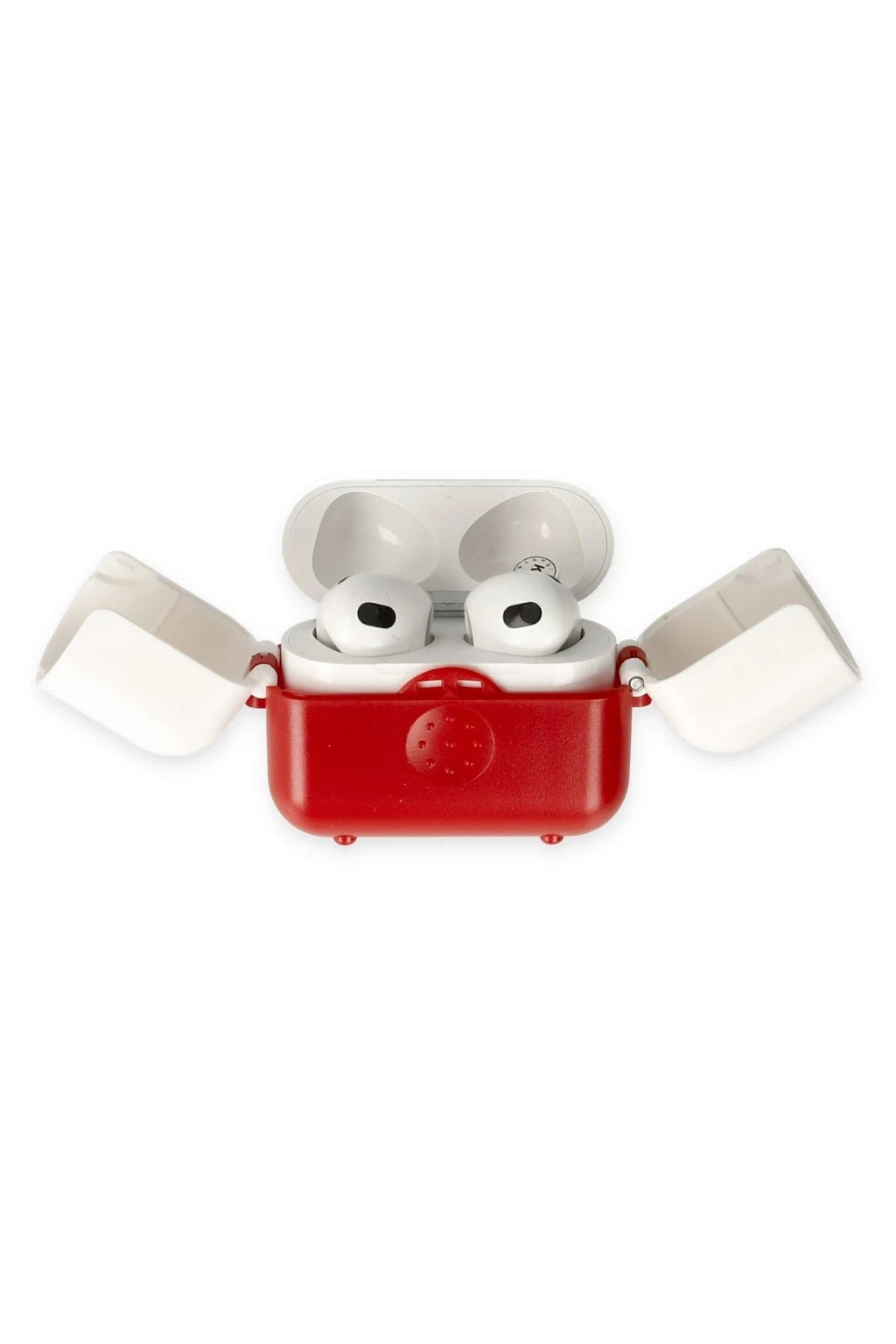 Mey İthalat® Airpods 3 (3.nesil) Basmalı Kılıf - Kırmızı-Beyaz