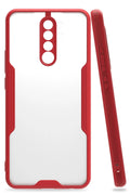 Mey İthalat® Redmi 9 Kılıf Platin Silikon - Kırmızı