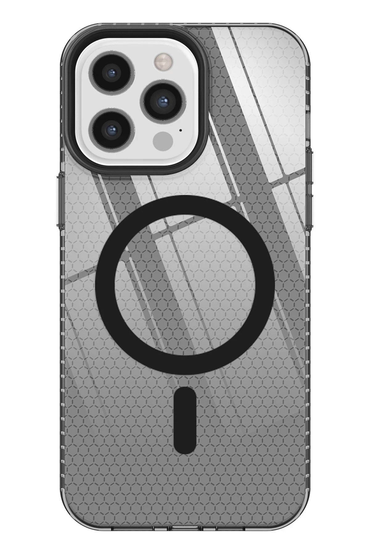 Mey İthalat® iPhone 12 Pro Max Kılıf Beta Magneticsafe Silikon - Siyah