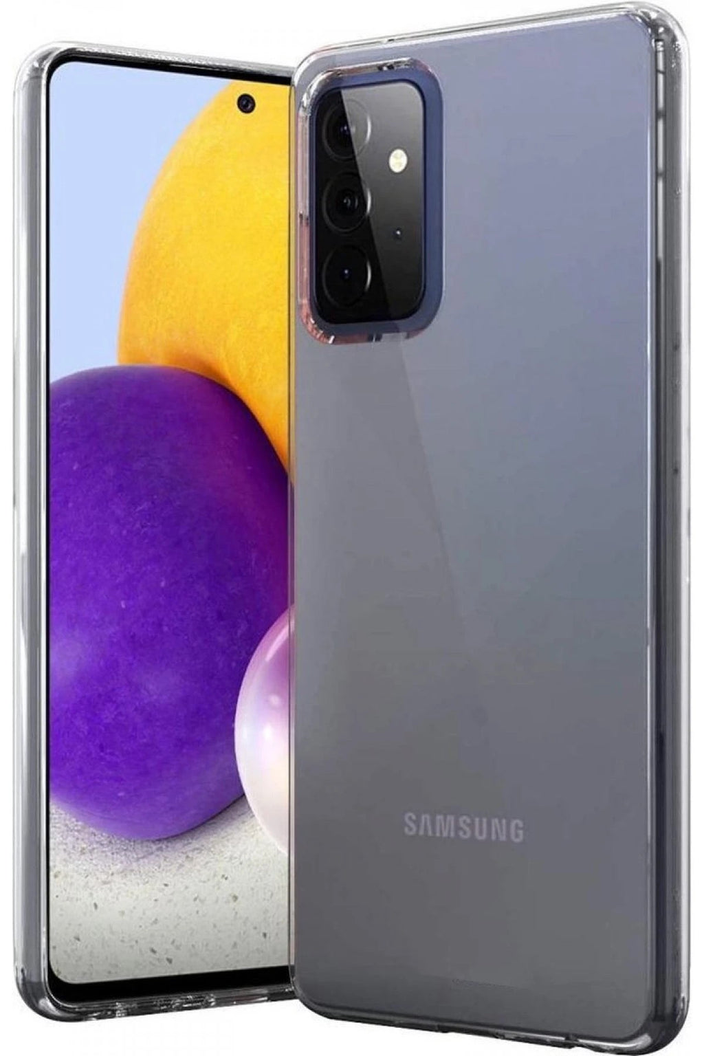 Mey İthalat® Samsung Galaxy A72 Kılıf Lüx Şeffaf Silikon