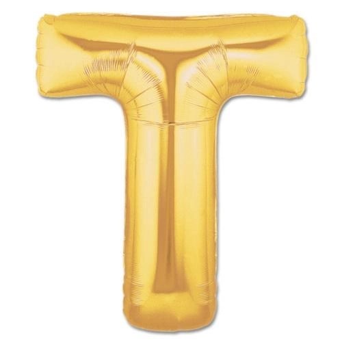 Mey İthalat® T Harf Folyo Balon Altın Renk 40 inç