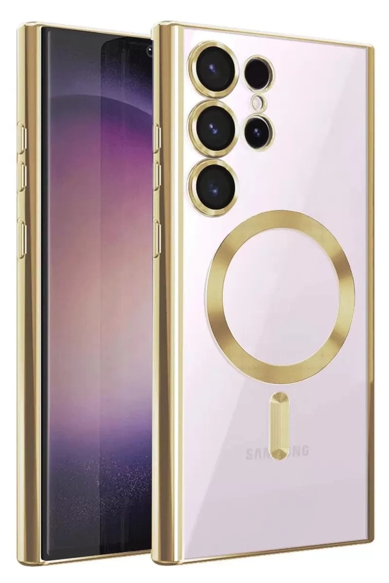 Mey İthalat® Samsung Galaxy S25 Ultra Kılıf Kross Magneticsafe Kapak - Gold