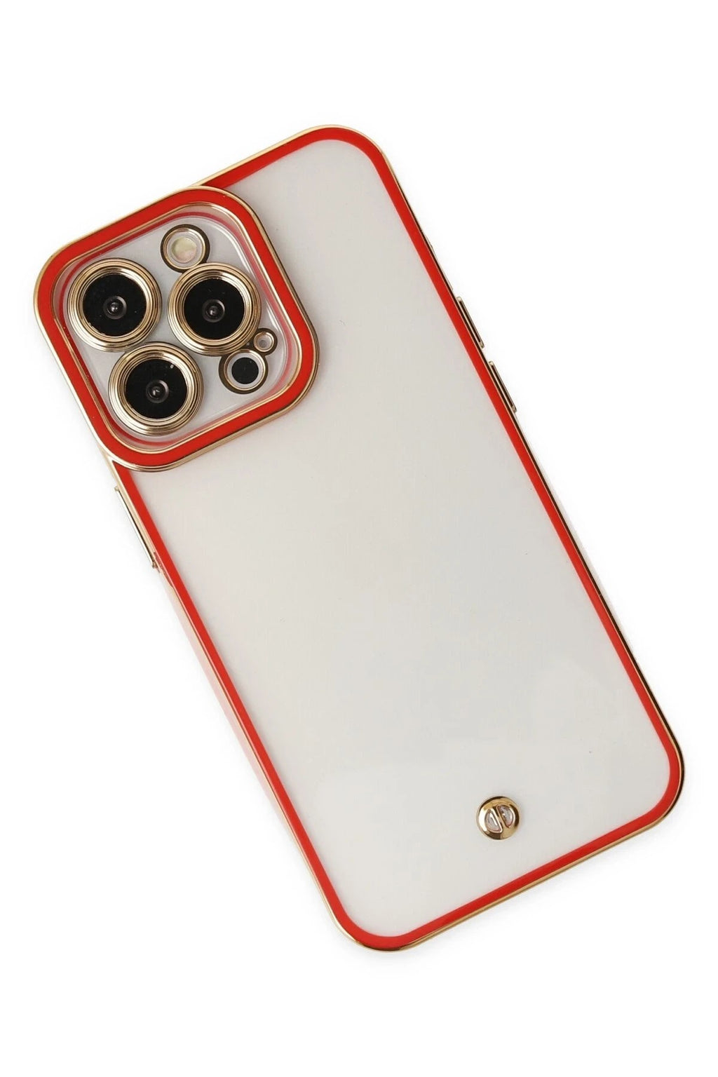 Mey İthalat® iPhone 13 Pro Max Kılıf Liva Lens Silikon - Kırmızı