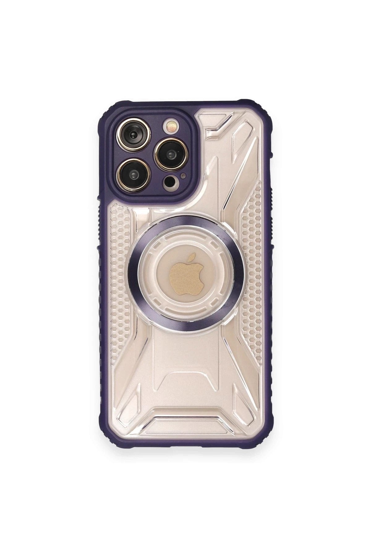 Mey İthalat® iPhone 12 Pro Kılıf Prag Magneticsafe Kapak - Derin Mor