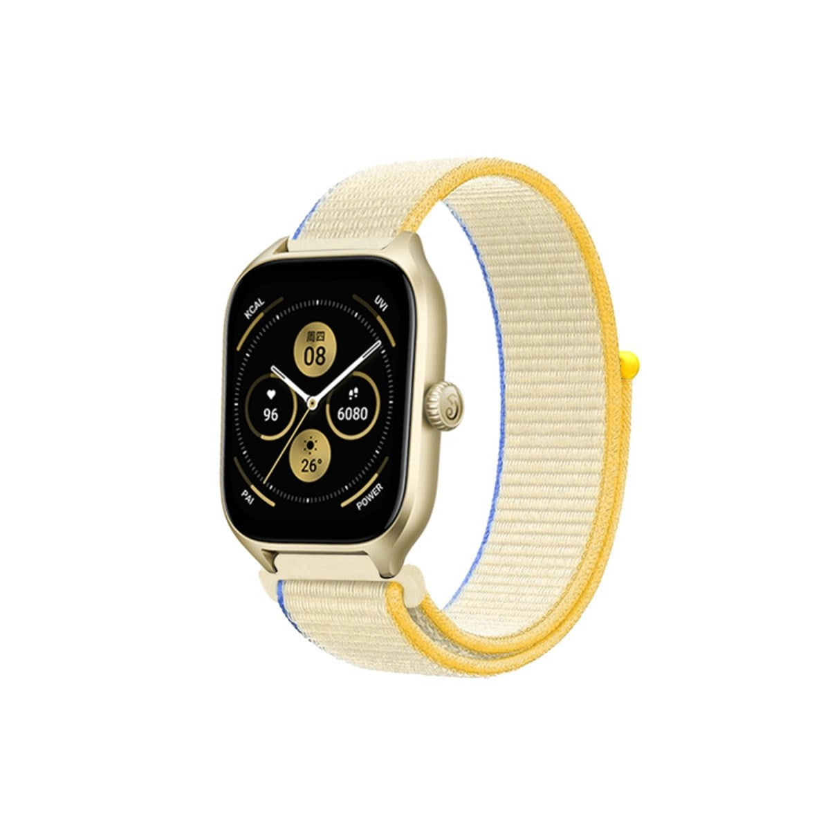 Mey İthalat® Watch 22mm Hasırlı Cırtcırtlı Kordon - Beyaz