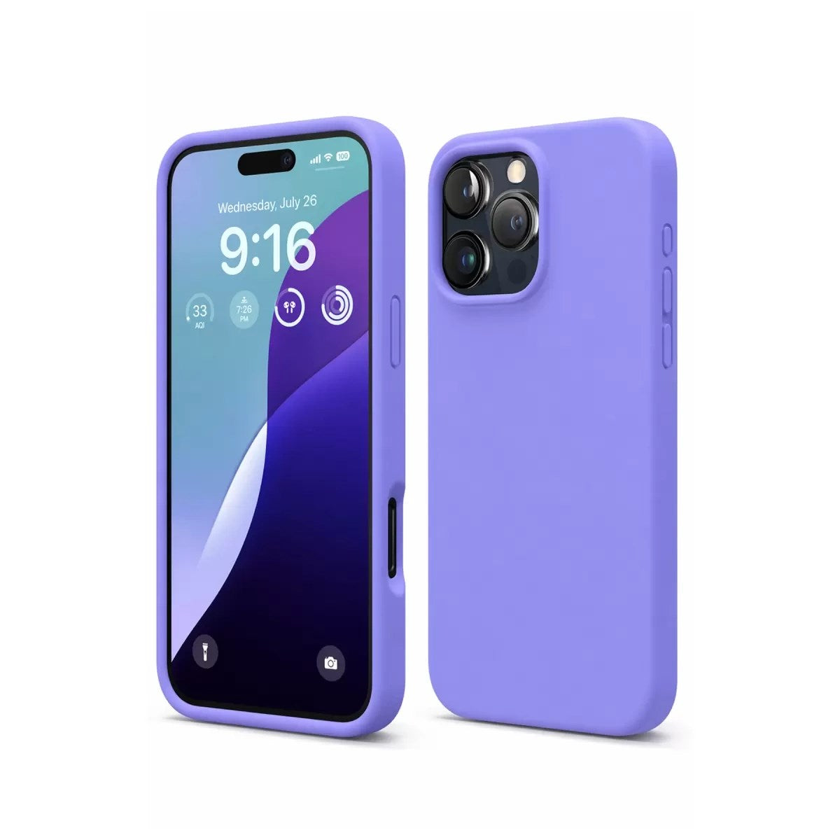 Mey İthalat® iPhone 16 Pro Max Kılıf Nano içi Kadife Silikon - Lila