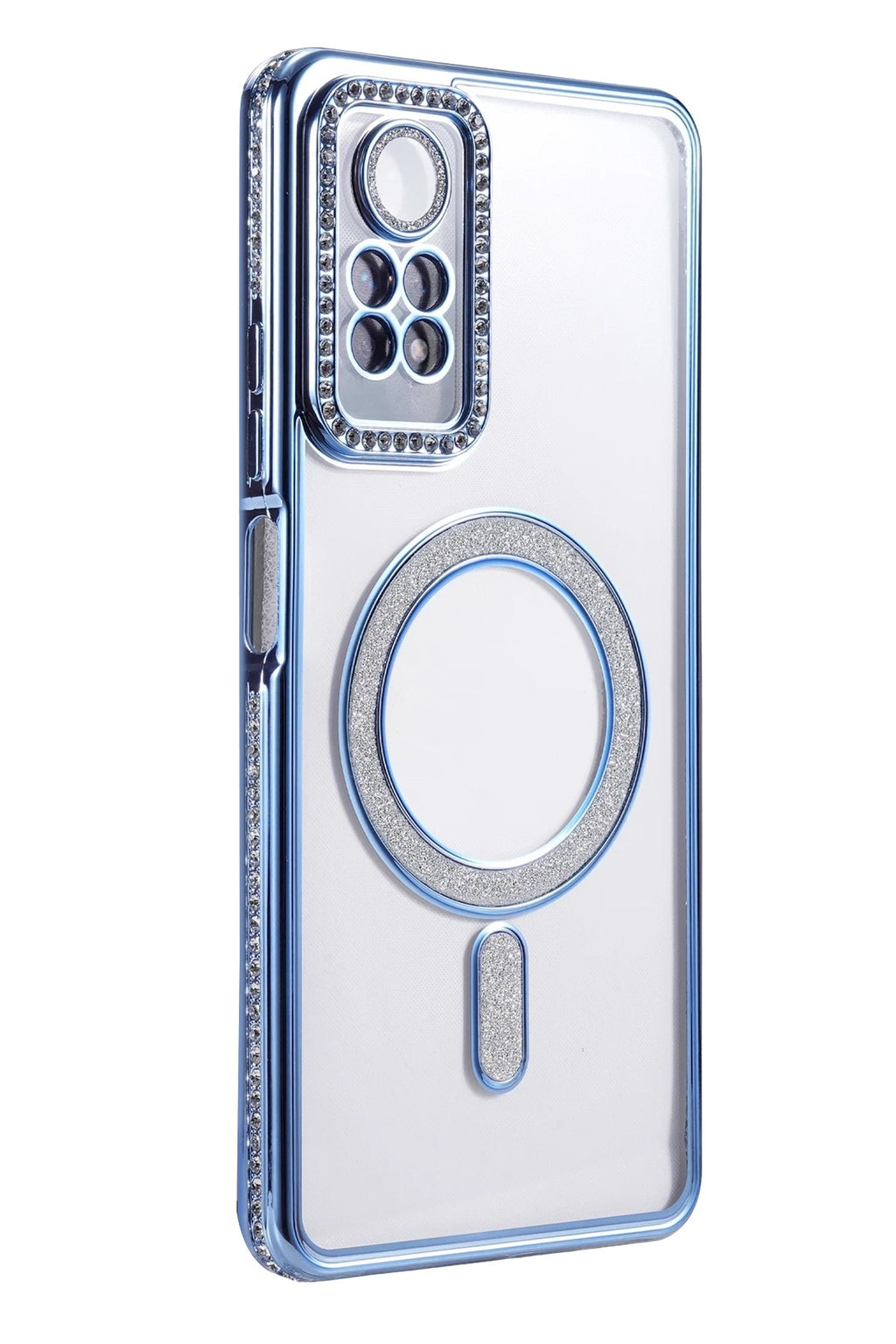 Mey İthalat® Redmi Note 12 Pro 4G Joke Simli Magneticsafe Kılıf - Mavi