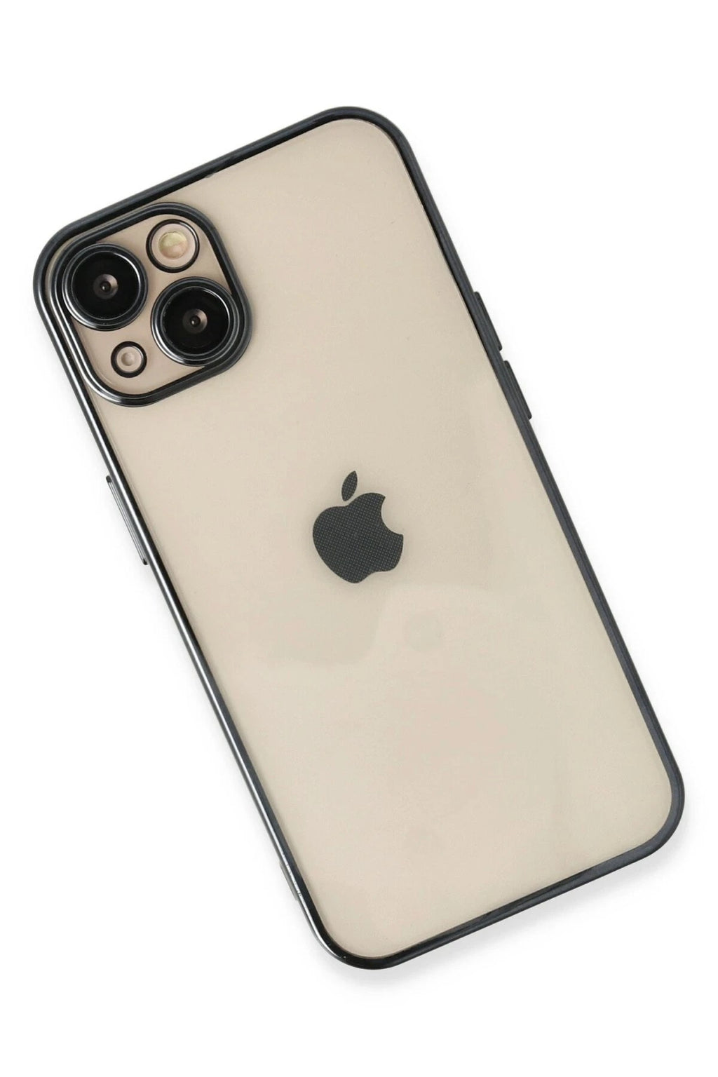 Mey İthalat® iPhone 13 Kılıf Lensli Silikon - Siyah