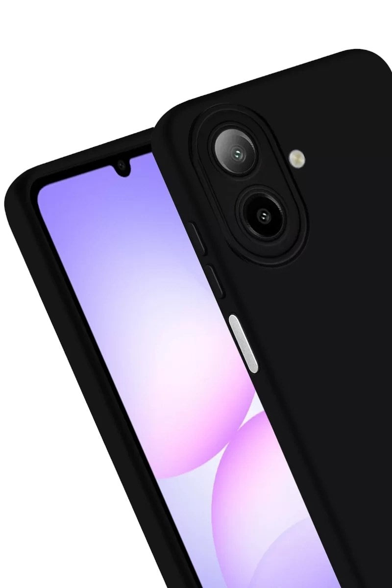 Mey İthalat® Samsung Galaxy A07 4G Nano içi Kadife Silikon - Siyah