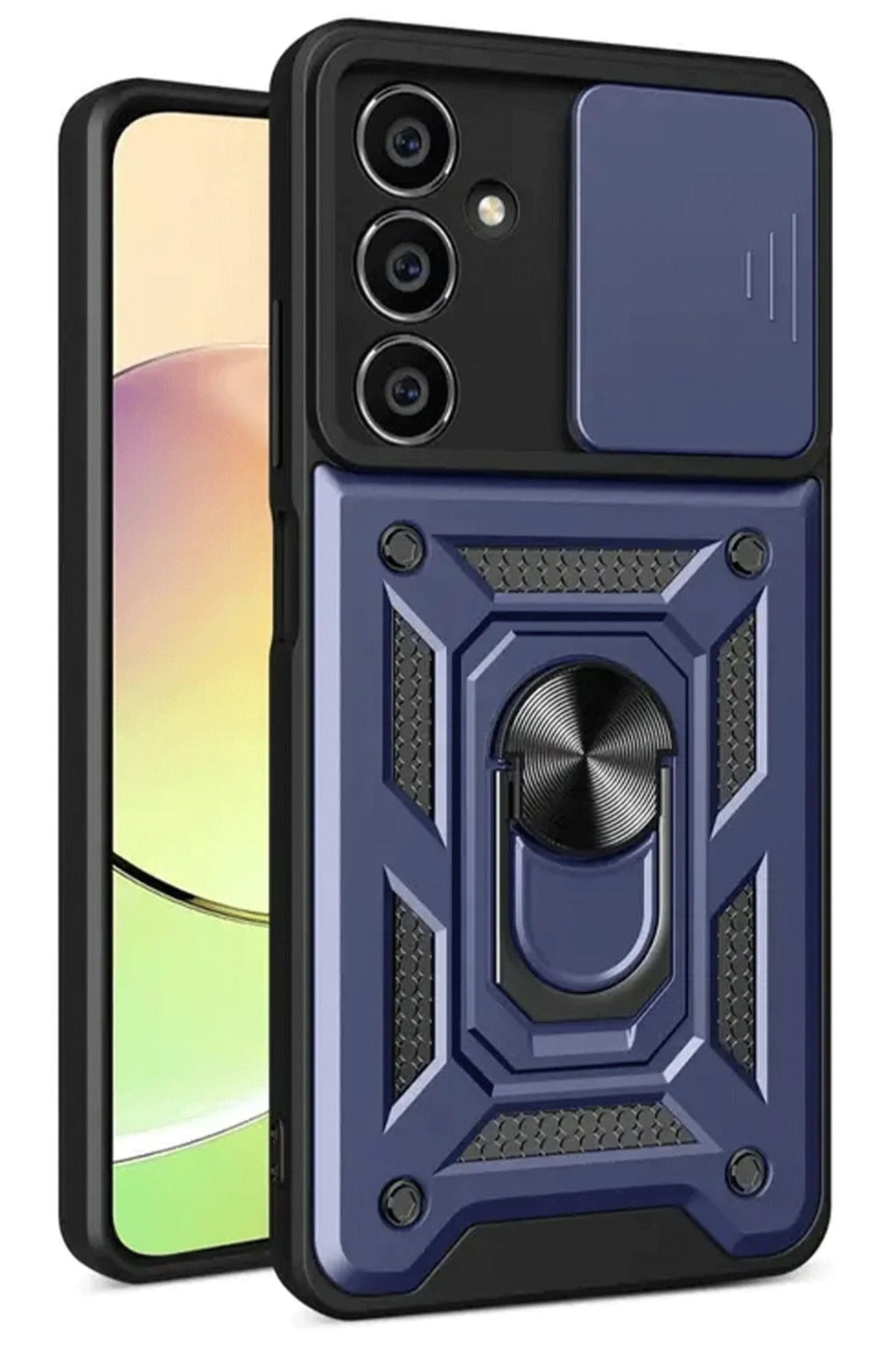 Mey İthalat® Samsung Galaxy S24 FE Pars Lens Yüzüklü Silikon - Lacivert