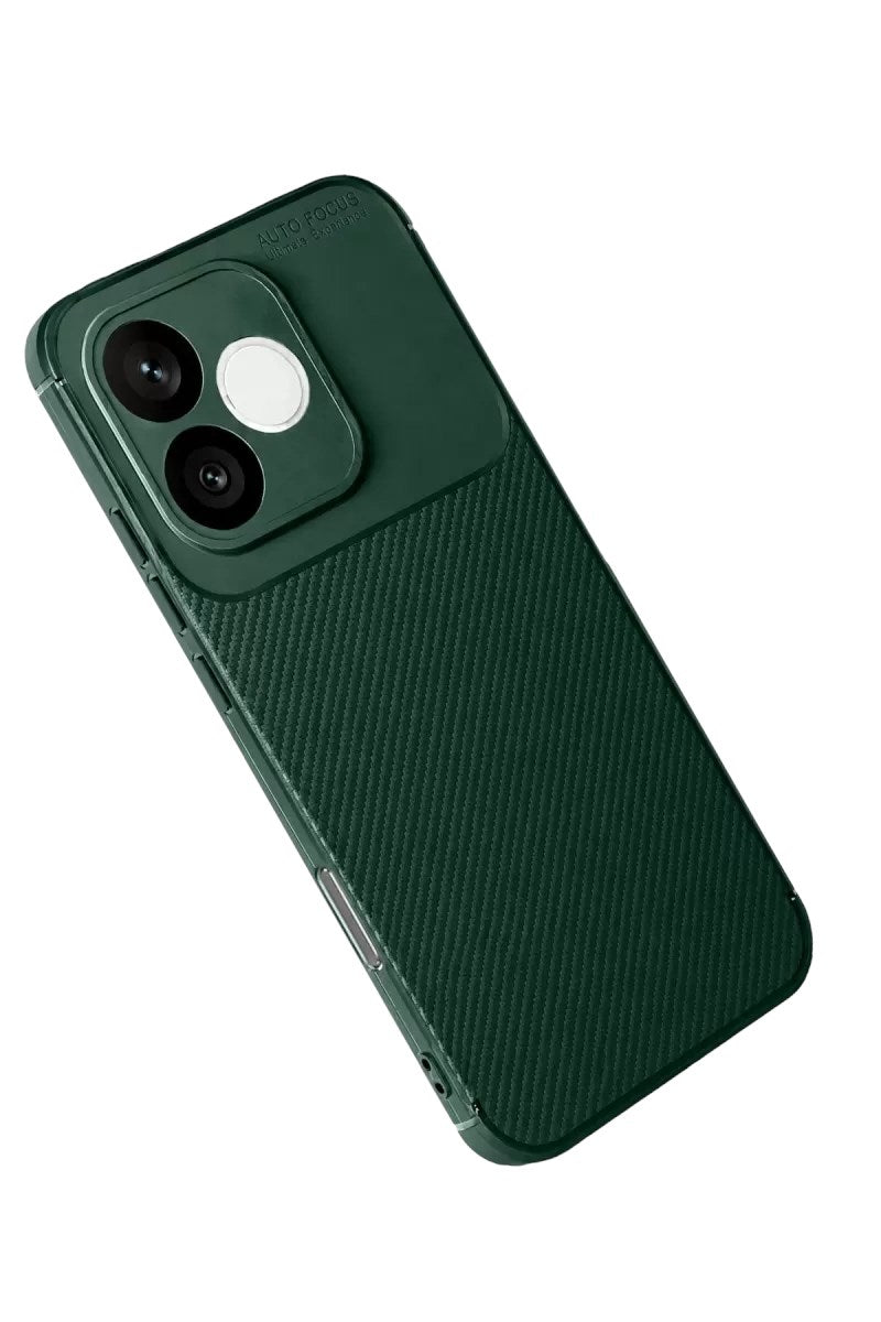 Mey İthalat® Huawei Honor 600 Lite Auto Focus Karbon Kapak - Koyu Yeşil