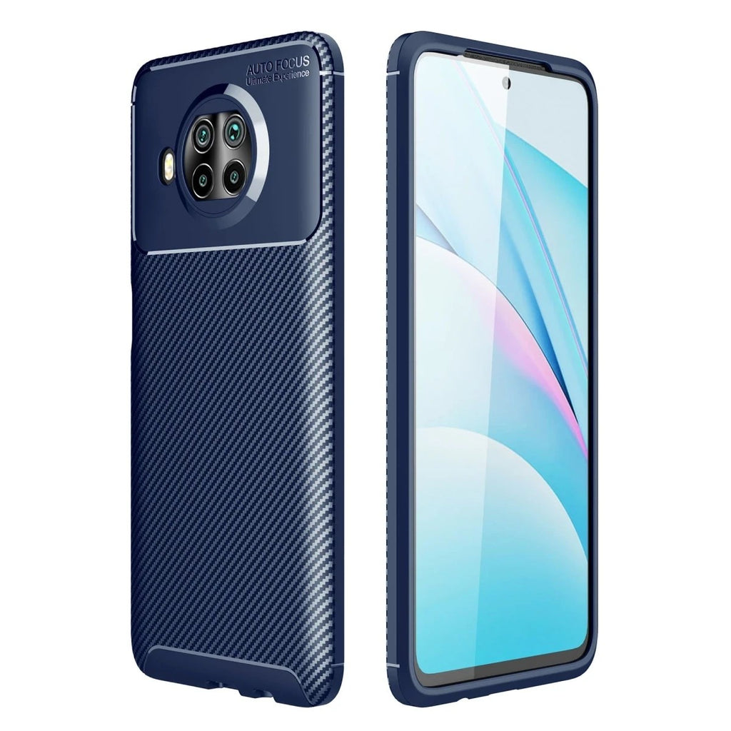 Mey İthalat® Mi 10T Lite Kılıf Auto Focus Karbon Kapak - Lacivert