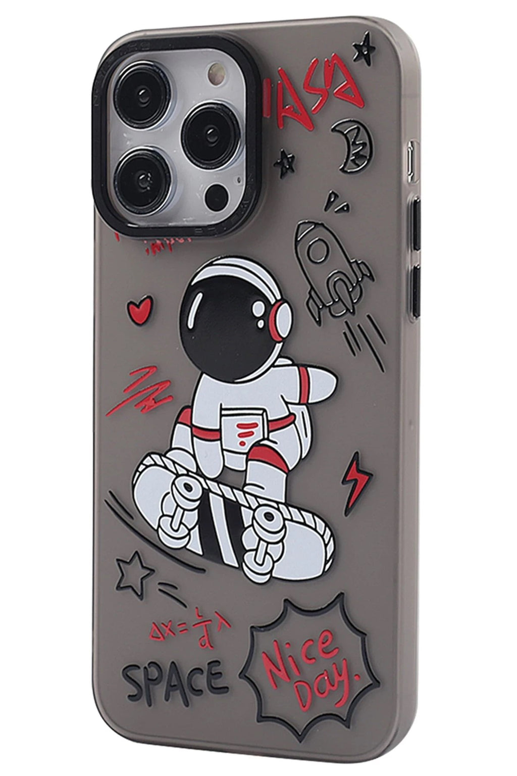 Mey İthalat® iPhone 14 Pro Max Kılıf Desenli Kapak - Siyah - 1